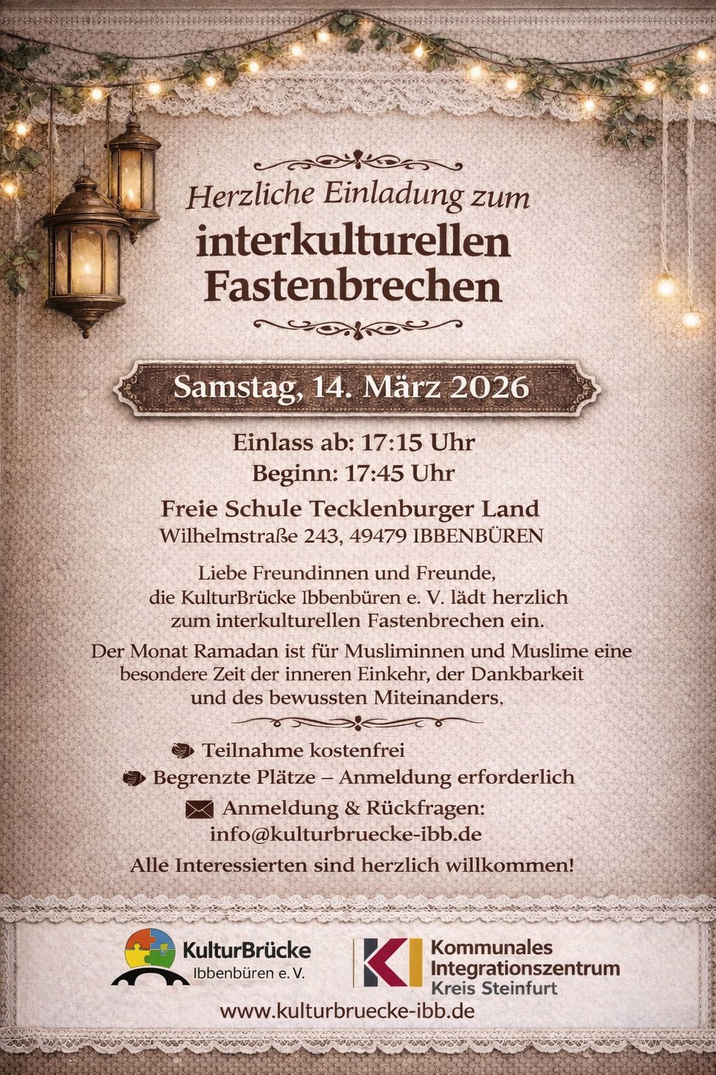 Interkulturellen Fastenbrechen